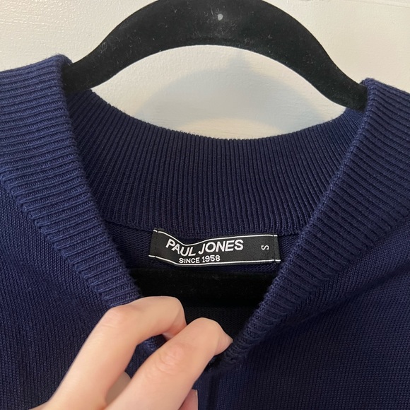 Paul Jones Zip Up Navy Jacket - Picture 3 of 6